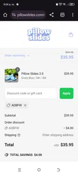 ADBFw coupon verification screenshot