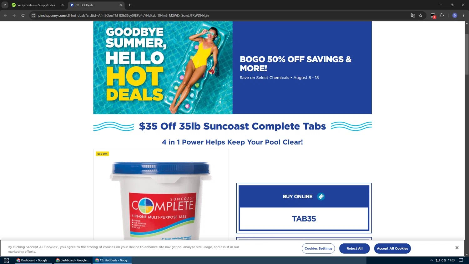 Pinch a Penny checkout page showing Pinch a Penny coupon code box | Screenshot taken by SimplyCodes community member on Feb 17, 2025
