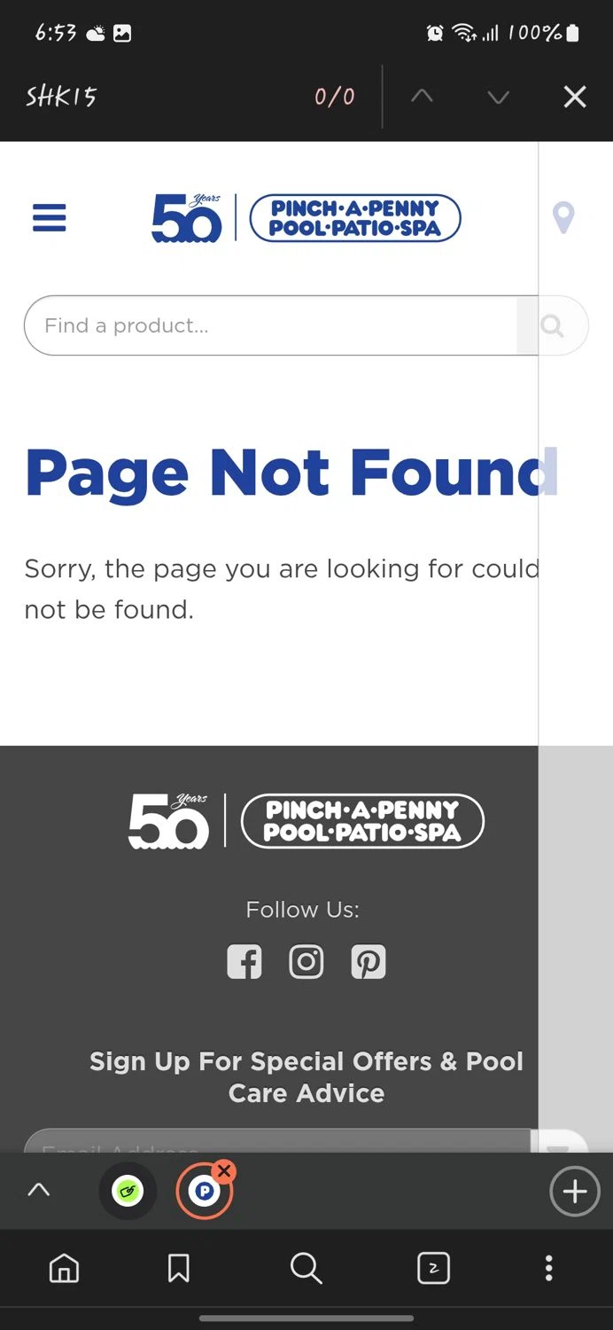 Pinch a Penny coupon code screenshot showing code SHK15 applied at Pinch a Penny checkout page. Uploaded by SimplyCodes community member GoldLynx7797 on Mar 12, 2025