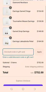 Hallies20 coupon verification screenshot