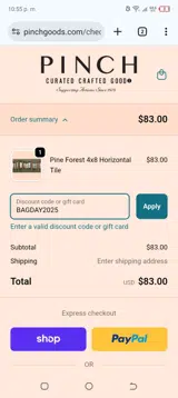 BAGDAY2025 coupon verification screenshot