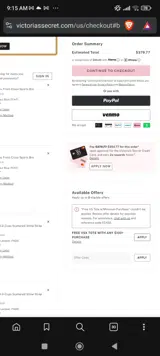PINK by Victoria’s Secret coupon verification screenshot