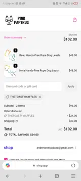 THETOASTYWAFFLES coupon verification screenshot
