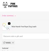MABEL coupon verification screenshot