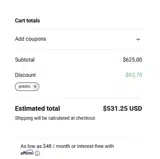 Pink Pony Peptides coupon verification screenshot