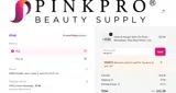 PinkPro Beauty Supply coupon verification screenshot