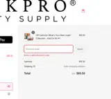 PinkPro Beauty Supply coupon verification screenshot