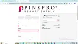 PinkPro Beauty Supply coupon verification screenshot