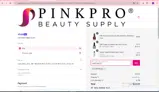 PinkPro Beauty Supply coupon verification screenshot