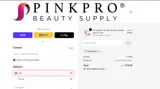 PinkPro Beauty Supply coupon verification screenshot