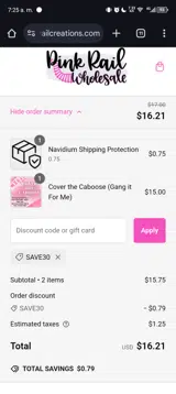 Save30 coupon verification screenshot