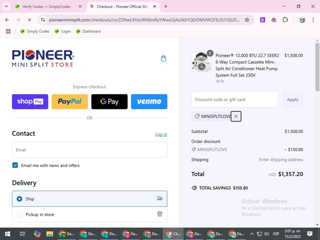 Image showcasing Pioneer Mini Split Store Promo Code (3 Verified) - 10% Off Mar 2025