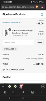 Pipedream coupon verification screenshot