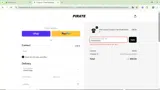 PIRATE WORLDWIDE coupon verification screenshot