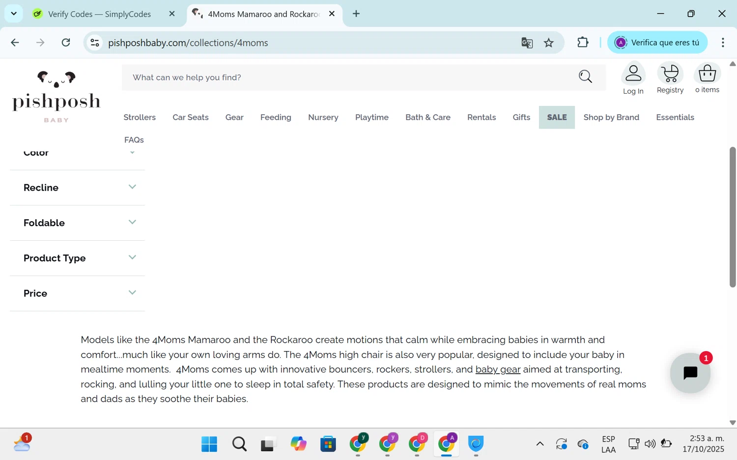 PishPosh Baby discount code screenshot showing code DALIA applied at PishPosh Baby checkout page. Uploaded by SimplyCodes community member SEANJOHN55 on Oct 17, 2025