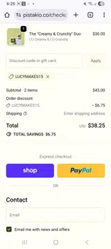Lucymakes15 coupon verification screenshot