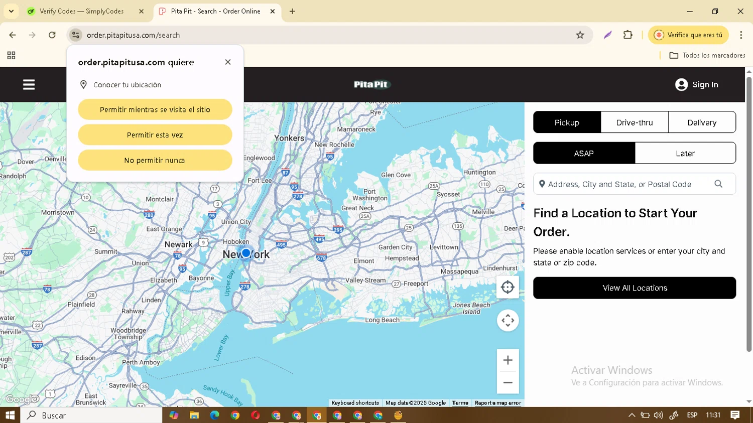 Pita Pit USA promo code screenshot showing code Grill25 applied at Pita Pit USA checkout page. Uploaded by SimplyCodes community member JESUSCOLMAN on Jul 22, 2025