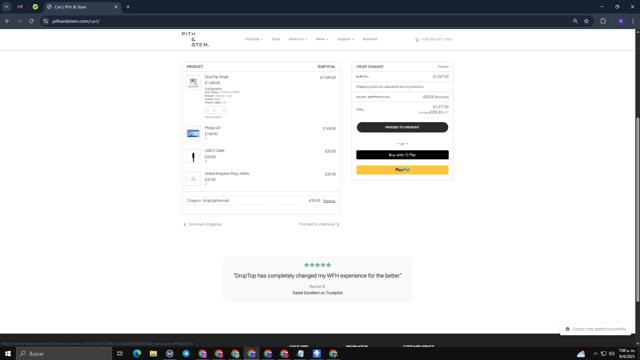 Pith & Stem checkout page showing Pith & Stem promo code box | Screenshot taken by SimplyCodes community member on Apr 9, 2025