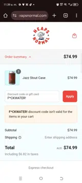NEWPITPAL coupon verification screenshot