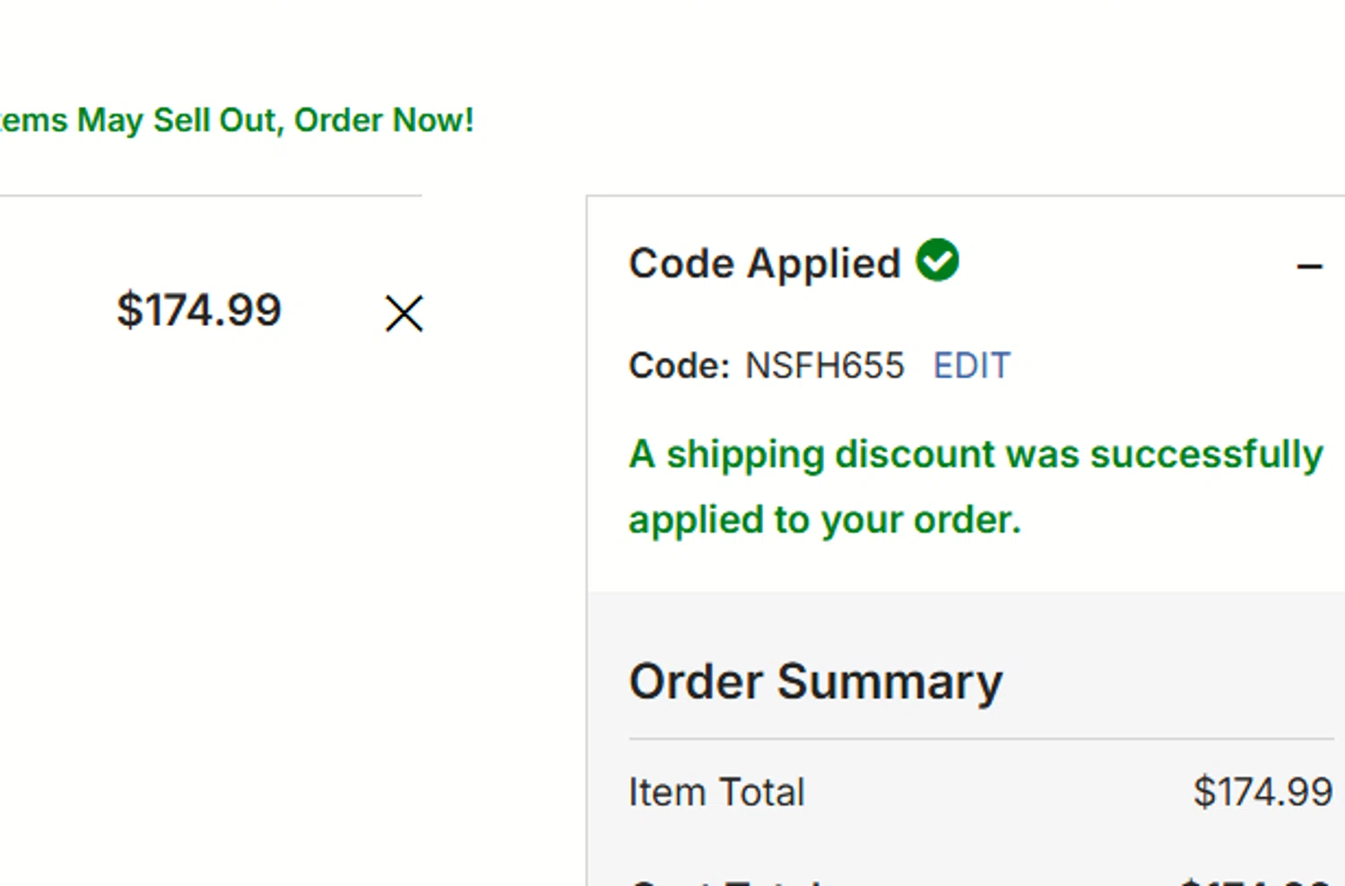 Pittsburgh Steelers checkout page showing Pittsburgh Steelers promo code box | Screenshot taken by SimplyCodes community member on Dec 27, 2025