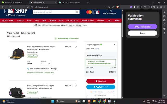 Pittsburgh Pirates checkout page showing Pittsburgh Pirates promo code box | Screenshot taken by SimplyCodes community member on Sep 29, 2025