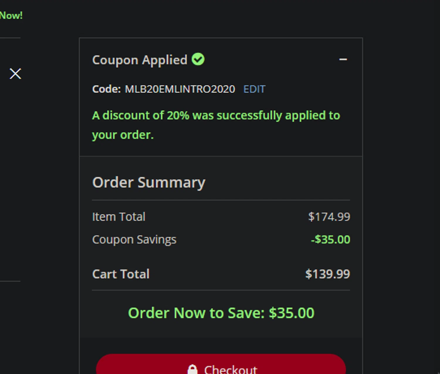 Pittsburgh Pirates promo code screenshot showing code MLB20EMLINTRO2020 applied at Pittsburgh Pirates checkout page. Uploaded by SimplyCodes community member xocelot44x on May 20, 2025