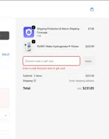 JUAN10 coupon verification screenshot