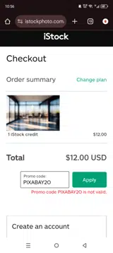 PIXABAY2O coupon verification screenshot