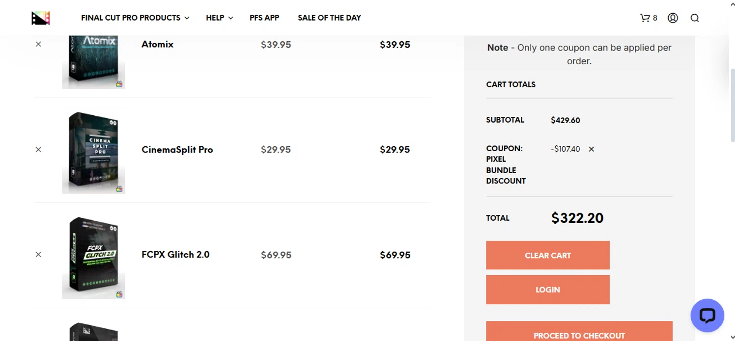 Pixel Film Studios discount code screenshot showing code KINGPIXELPRO applied at Pixel Film Studios checkout page. Uploaded by SimplyCodes community member Nubelinda on Oct 14, 2025