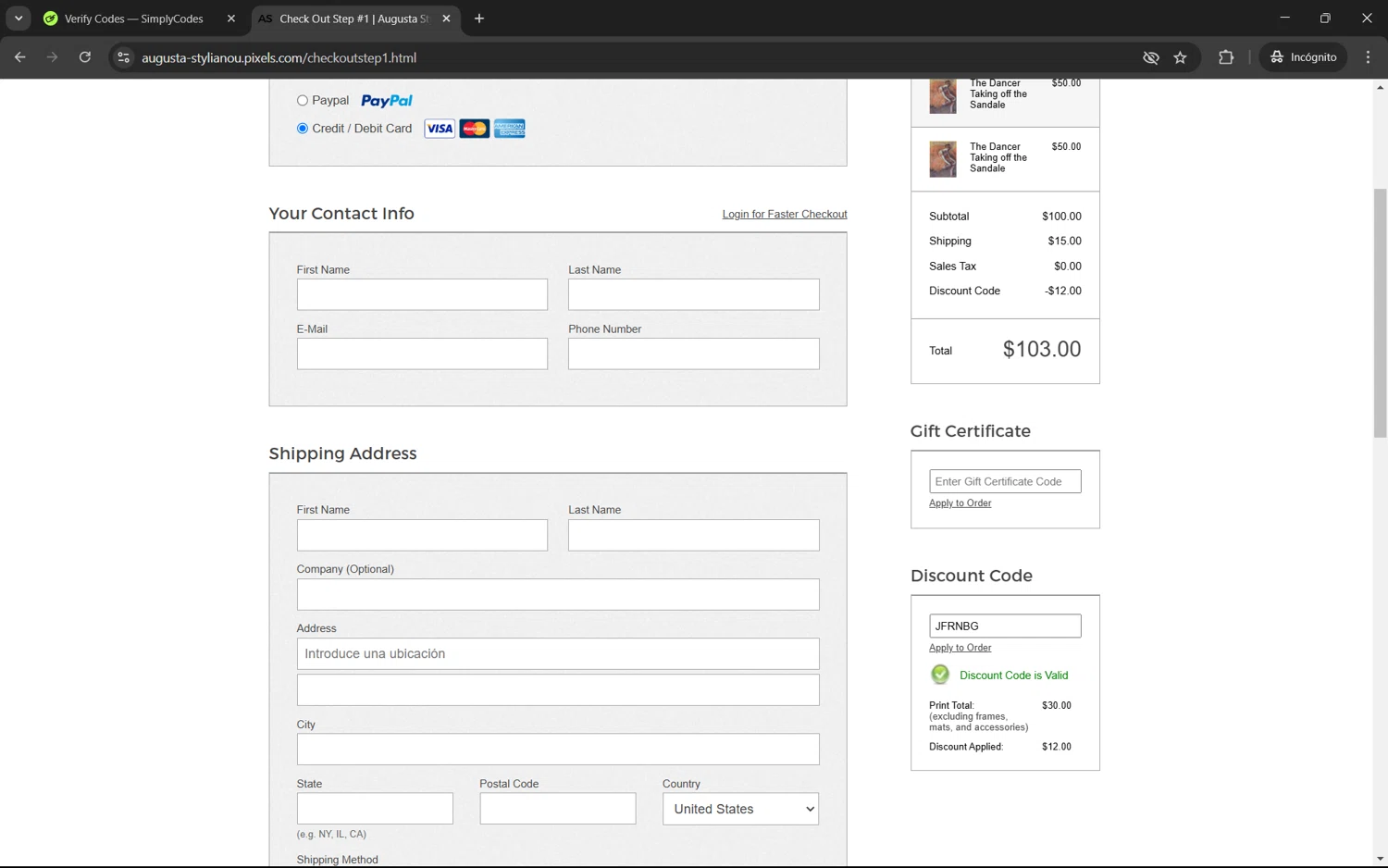 Pixels discount code screenshot showing code JFRNBG applied at Pixels checkout page. Uploaded by SimplyCodes community member juan1702 on Jan 30, 2025