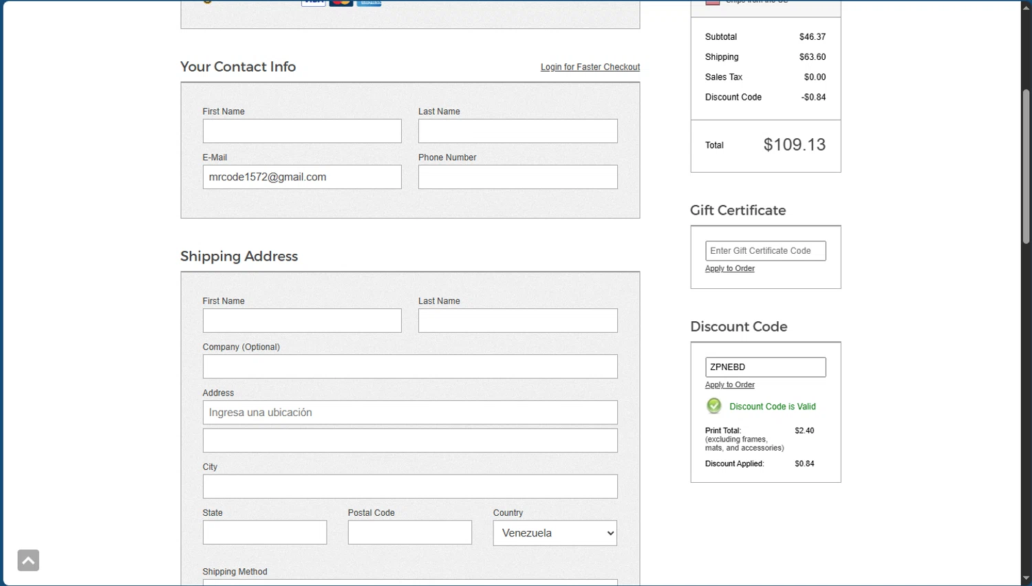 Pixels checkout page showing Pixels discount code box | Screenshot taken by SimplyCodes community member on Jan 15, 2026