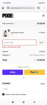 WELCOME15 coupon verification screenshot