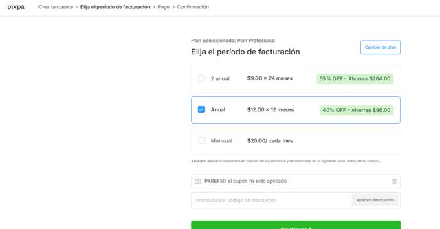 Pixpa checkout page showing Pixpa discount code box | Screenshot taken by SimplyCodes community member on Aug 19, 2025