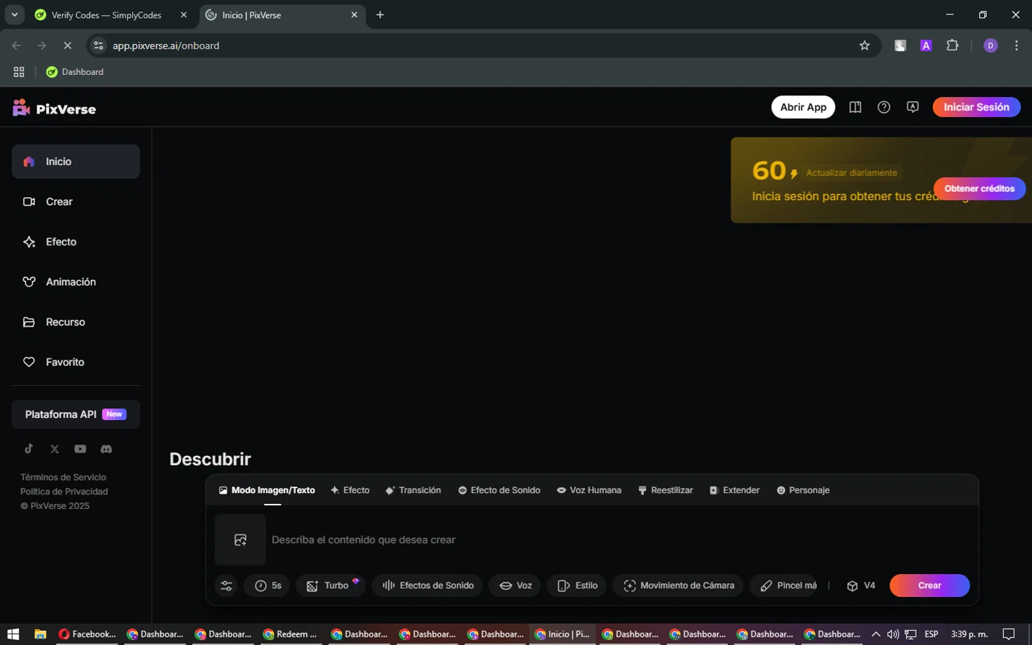 PixVerse checkout page showing PixVerse promo code box | Screenshot taken by SimplyCodes community member on Mar 19, 2025
