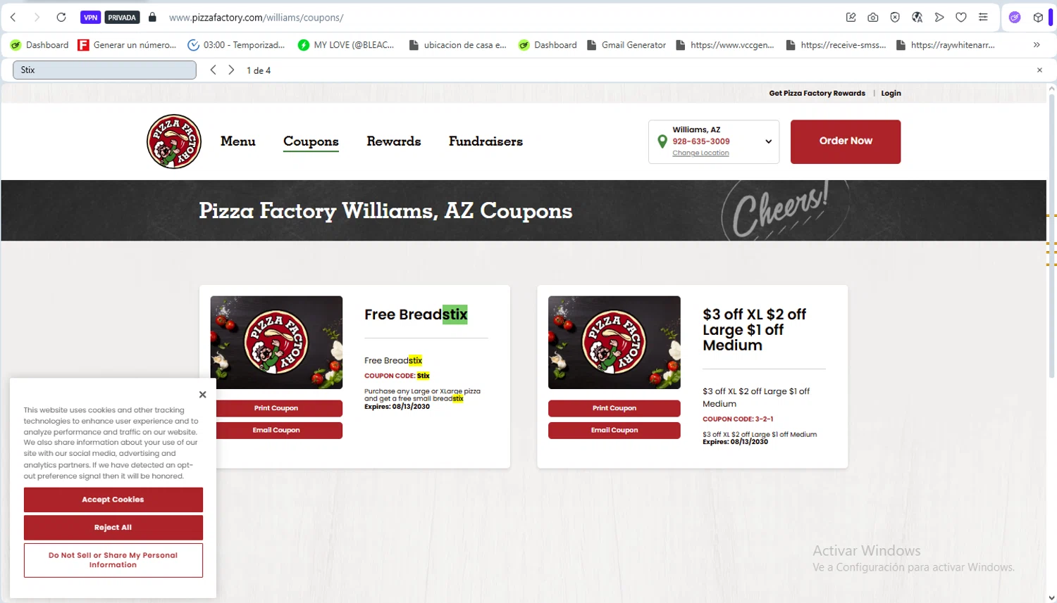 Pizza Factory Promo Codes - $5 Off (3 Verified) Feb 2026