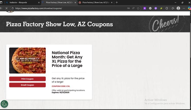 Pizza Factory Promo Codes - $5 Off (4 Verified) Dec 2025