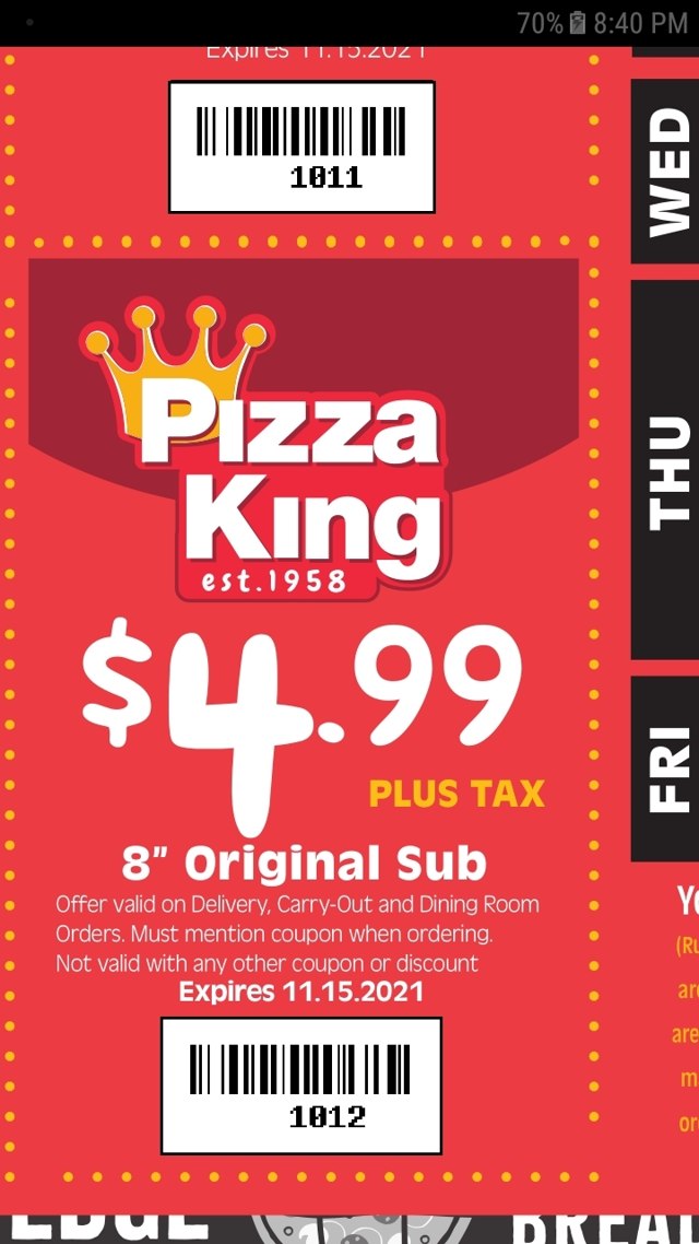 Pizza King Promo Codes - $10 Off (2 Verified) Jul 2025