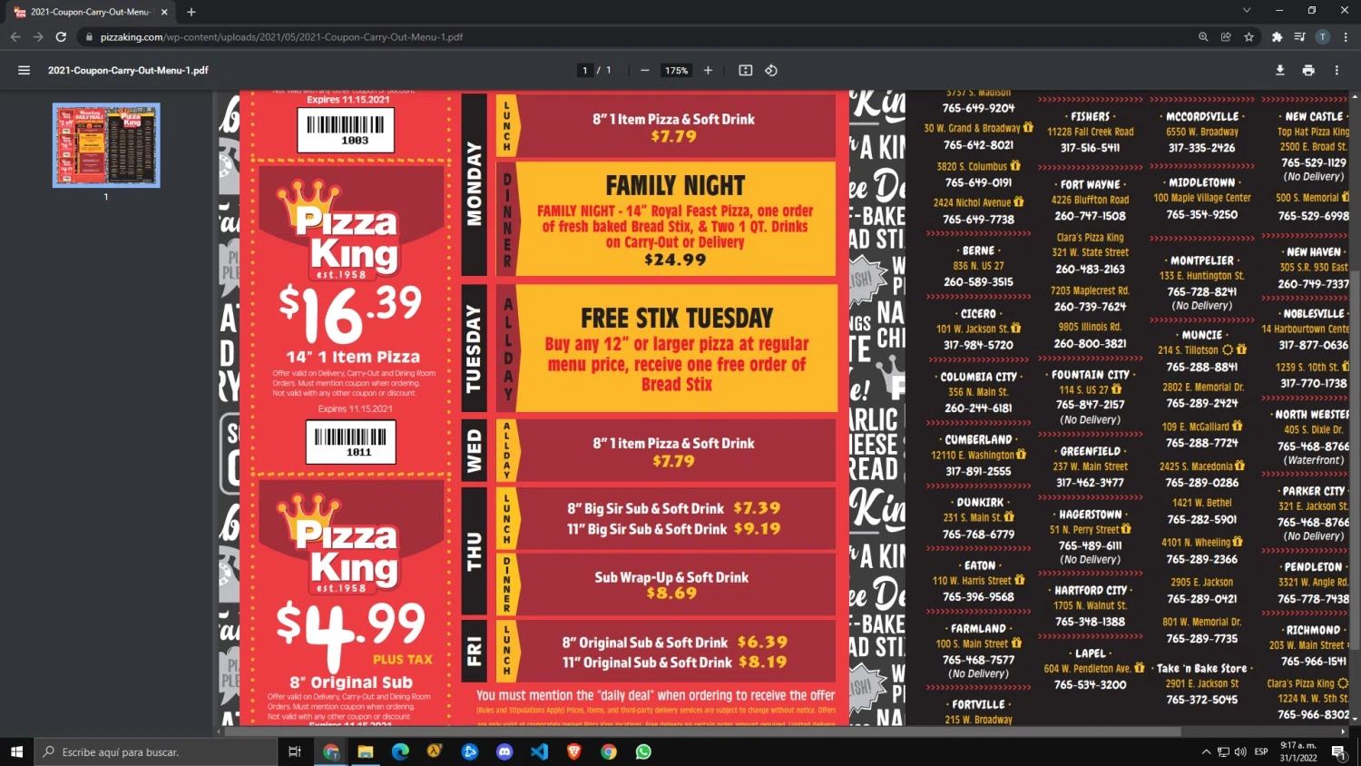 Pizza King Coupons 20 Off Promo Codes in August 2024 SimplyCodes