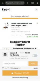 PIZELLO coupon verification screenshot