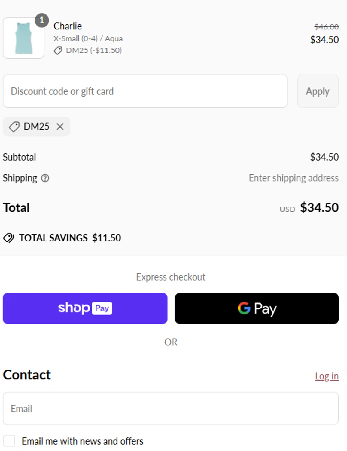 PJ Harlow promo code screenshot showing code DM25 applied at PJ Harlow checkout page. Uploaded by SimplyCodes community member Carlitoxxxxxxxxxxxxxxxxxxxxxxx on Apr 20, 2025
