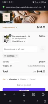 Shipfree coupon verification screenshot
