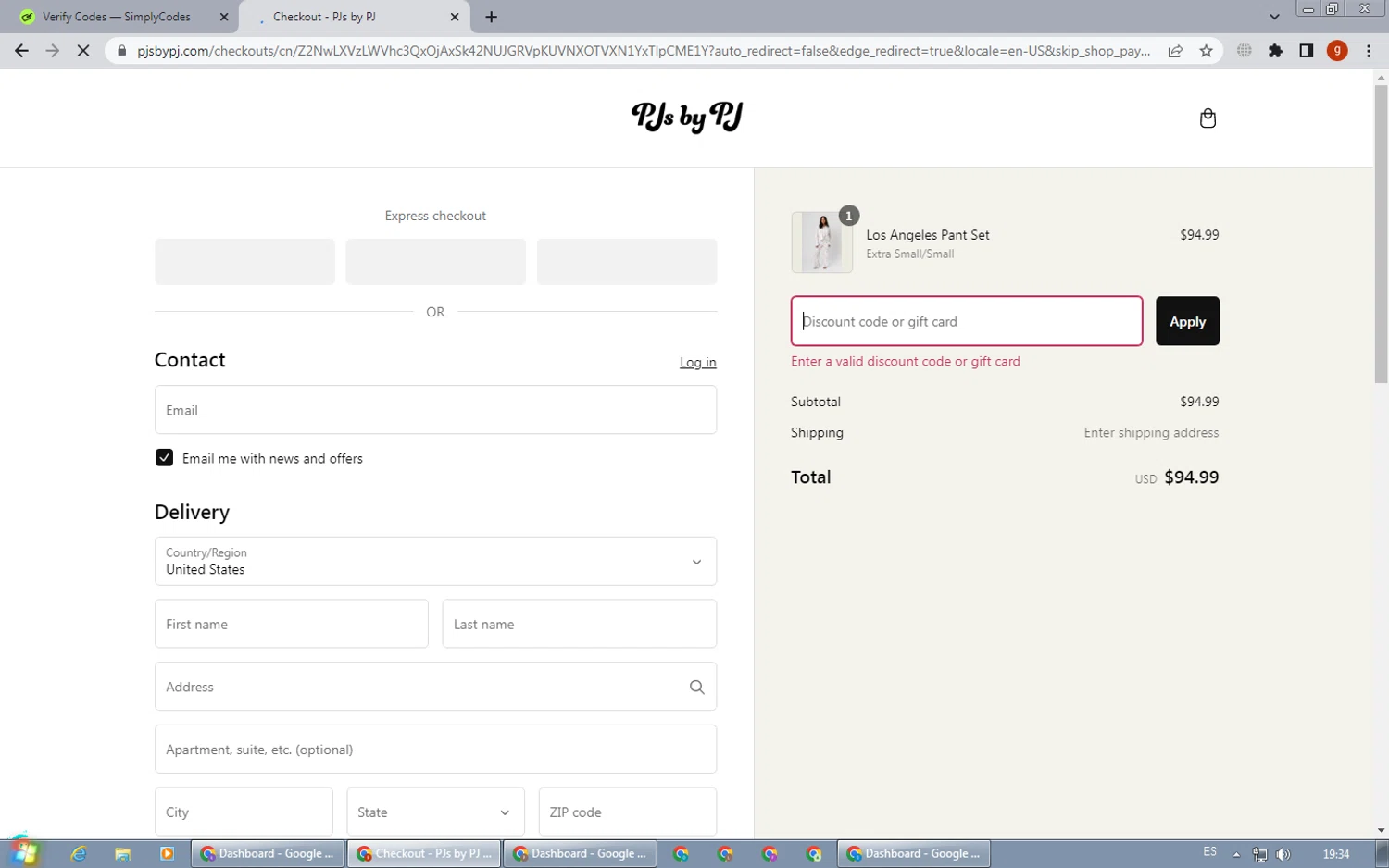 PJs by PJ discount code screenshot showing code PRESIDENT15 applied at PJs by PJ checkout page. Uploaded by SimplyCodes community member ExtraordinaryVirtuoso6801 on Feb 28, 2025