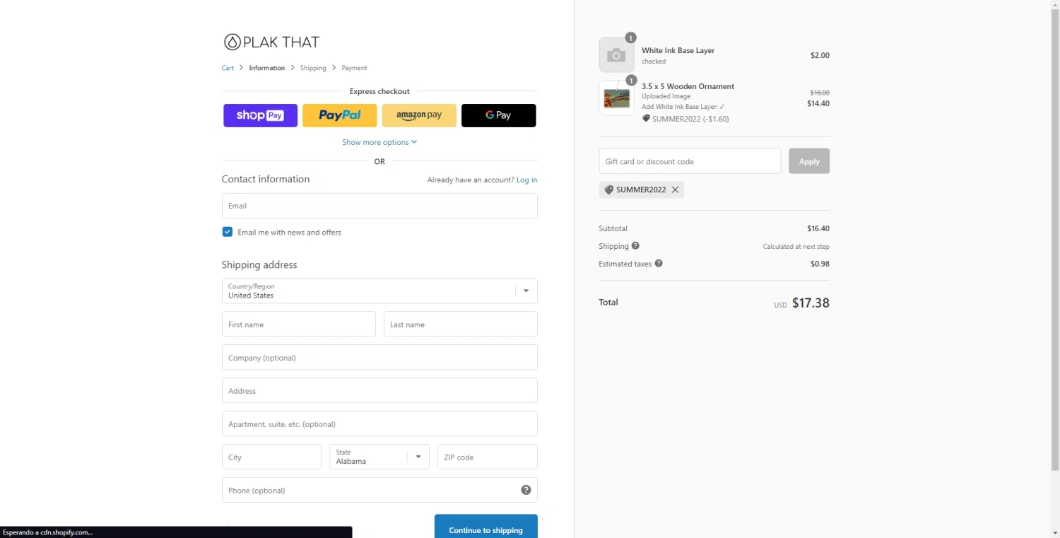 where to use Plak That promo code box