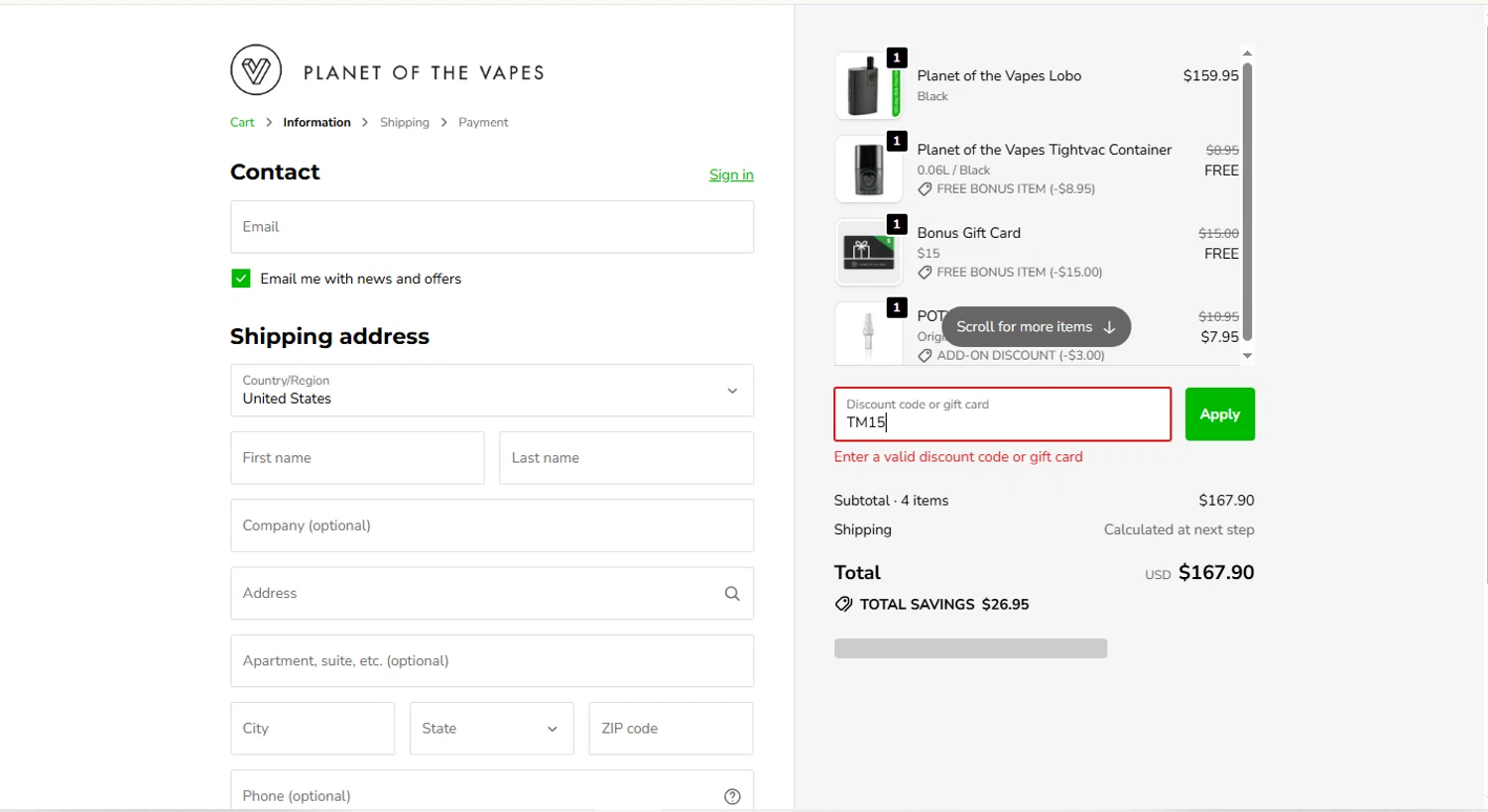 Planet of the Vapes Promo Codes