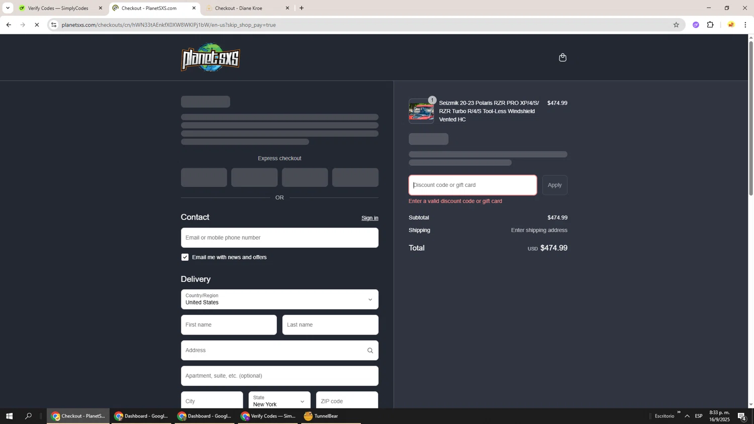 Planet SxS discount code screenshot showing code GET100 applied at Planet SxS checkout page. Uploaded by SimplyCodes community member Richard251 on Sep 17, 2025