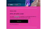 Summer40 coupon verification screenshot