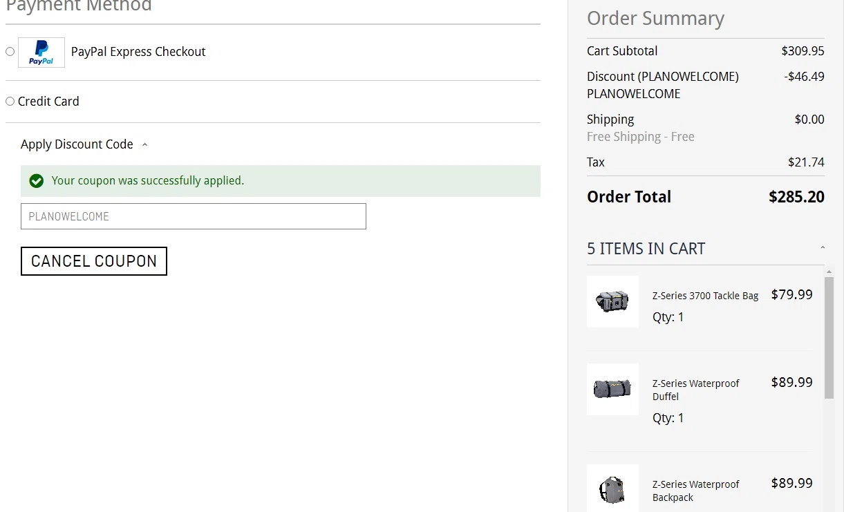PLANO checkout page showing PLANO discount code box | Screenshot taken by SimplyCodes community member on Apr 3, 2021