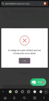 LDSALE coupon verification screenshot