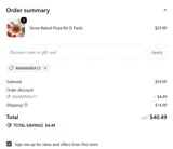 ANAMARIA15 coupon verification screenshot