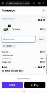 10XADA coupon verification screenshot